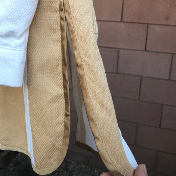 Designer Mark Eisen tan/white jacket w/pockets - Picture 4 of 7